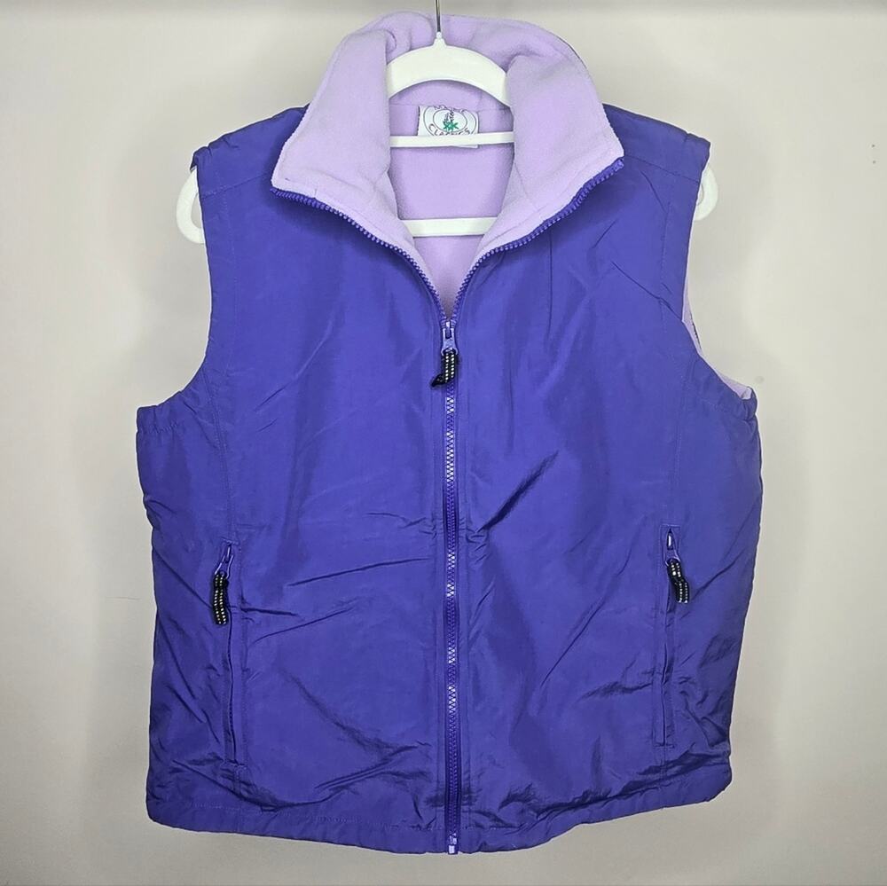 Maine Classics Purple Fleece Lined Vest with Pockets Size Large